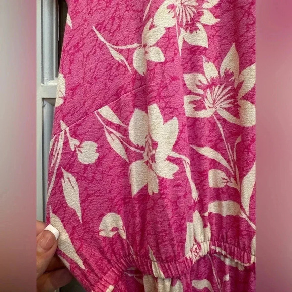 Lane Bryant Cabo Flower Flutter-Sleeve V-Neck Knit Swing Dress Plus Size 14/16 - Picture 8 of 13